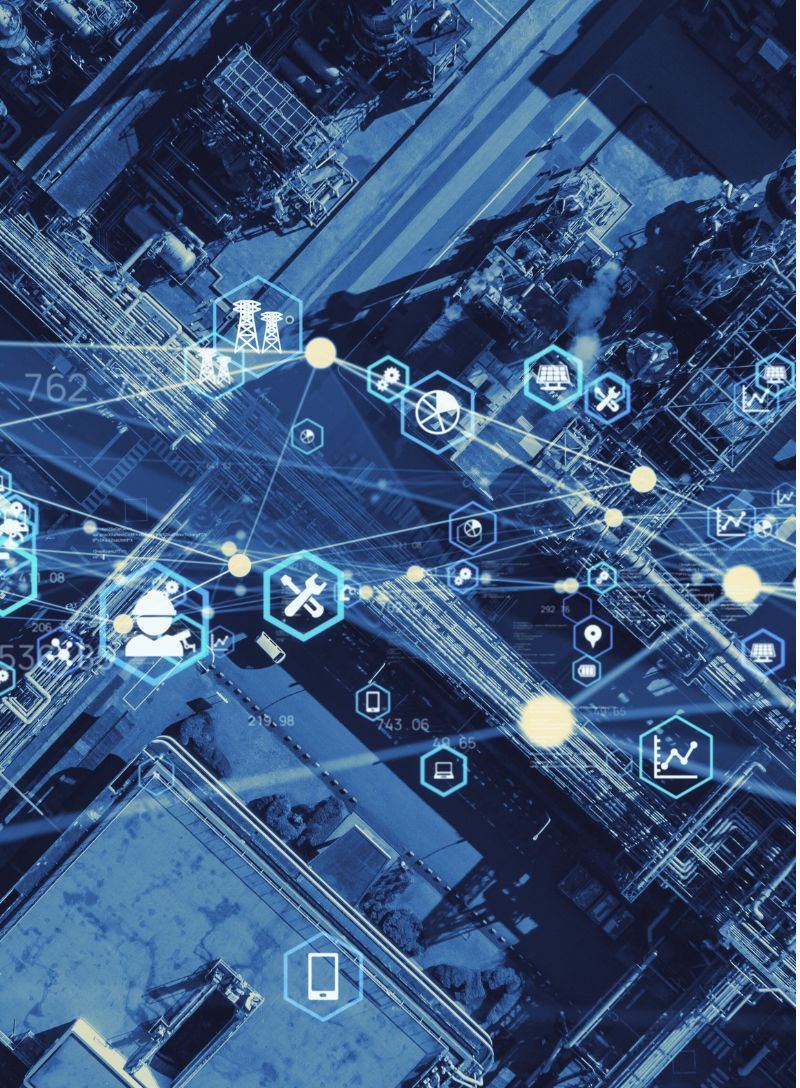 Ripped news articles showing tariffs, oil, concert